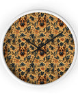 Autumnal German Shepherd Glamour Wall Clock