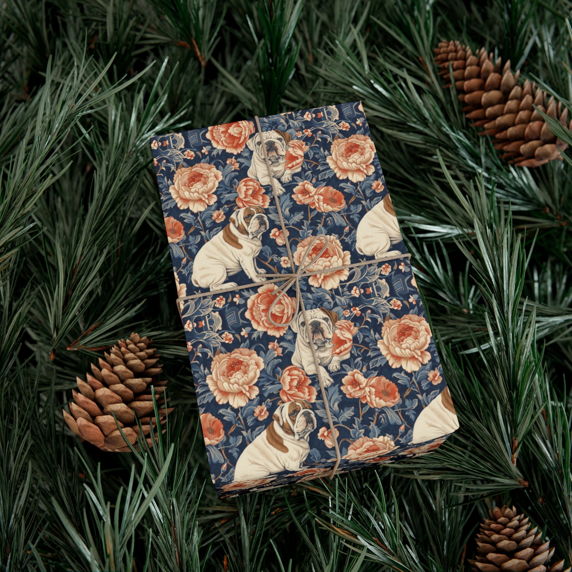 Blooming Bulldog Beauty Gift Wrap Papers