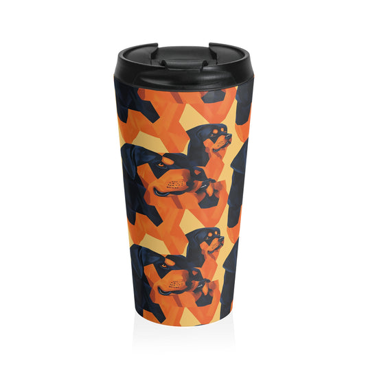 Rottweiler Chic Pawsitivity Stainless Steel Travel Mug