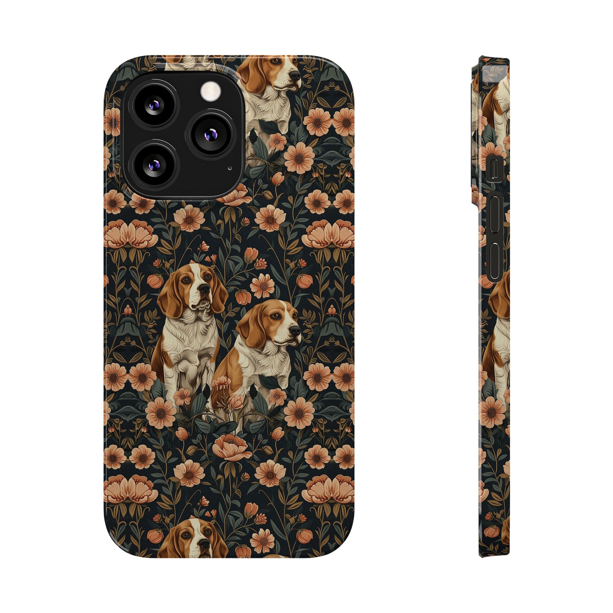 Beagle Blossom Bonanza Slim Phone Cases