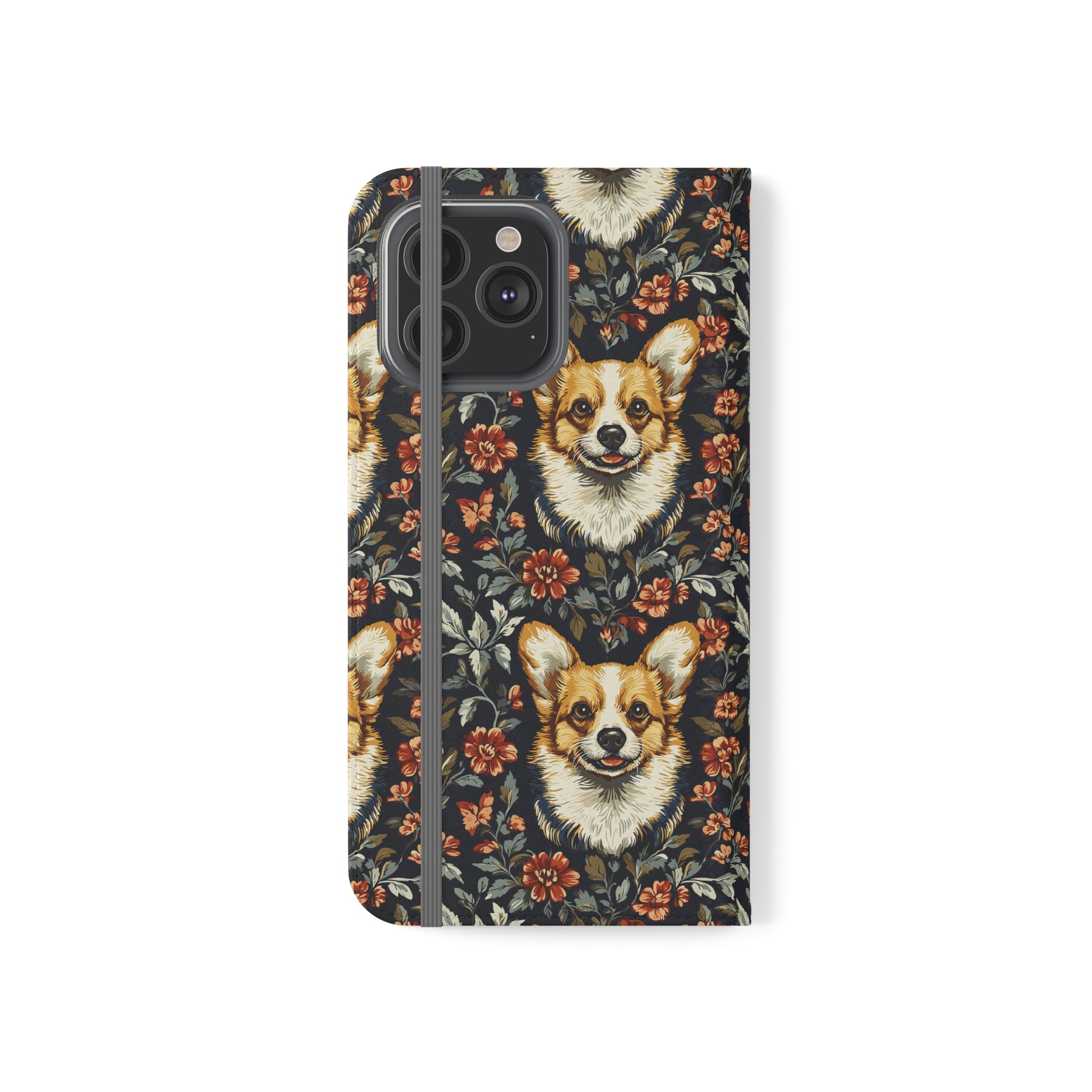 Floofy Corgi Blossom Blast Flip Cases