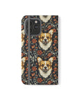 Floofy Corgi Blossom Blast Flip Cases