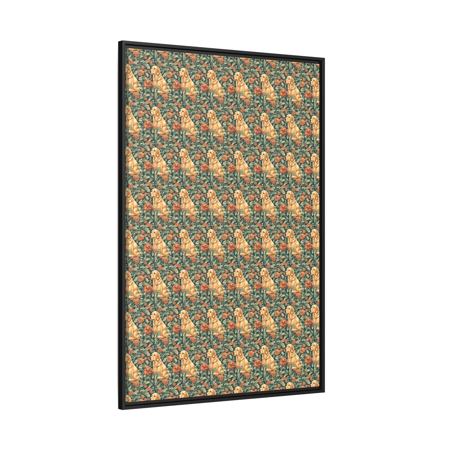 Blooming Goldie Glam Matte Canvas, Framed