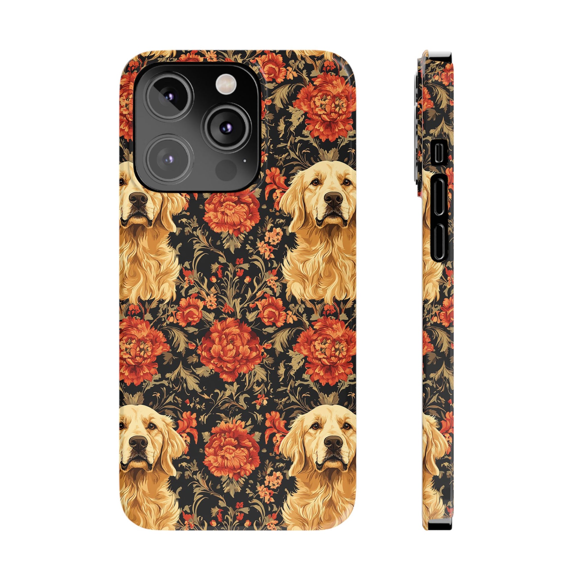 Golden Pawsatronic Tapestry Slim Phone Cases