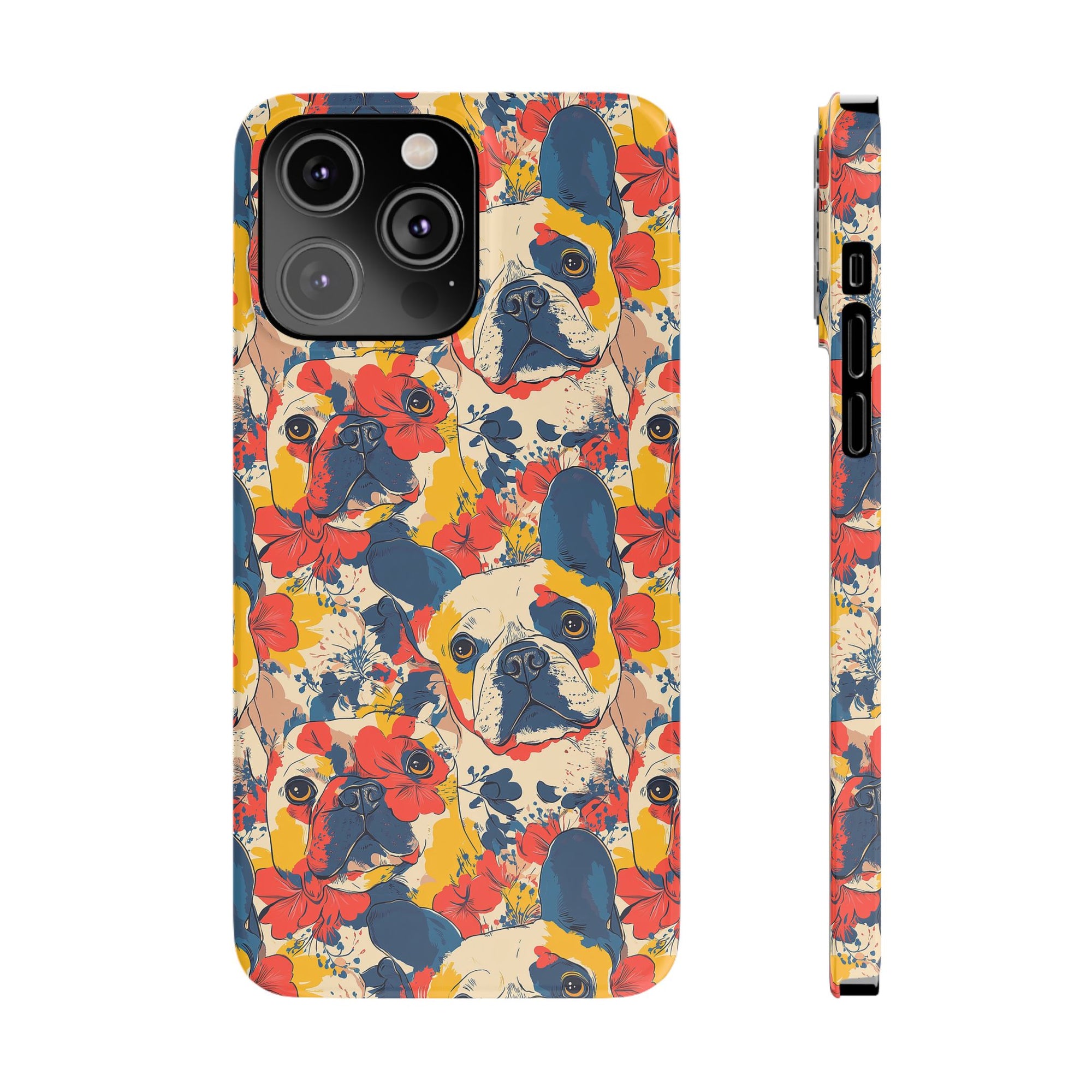 Bloom Pup Frenchietastic Splatter Slim Phone Cases