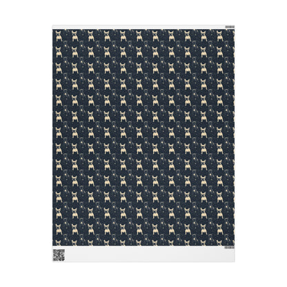 Frenchie Celestial Soar Wrapping Paper