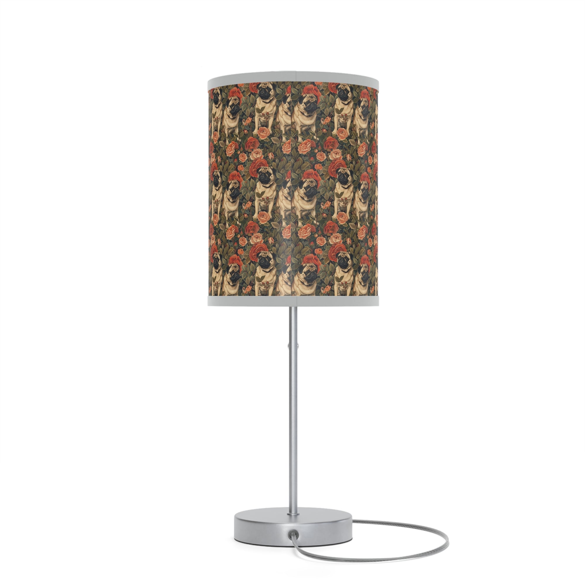 Blooming Pug Paradise Lamp on a Stand