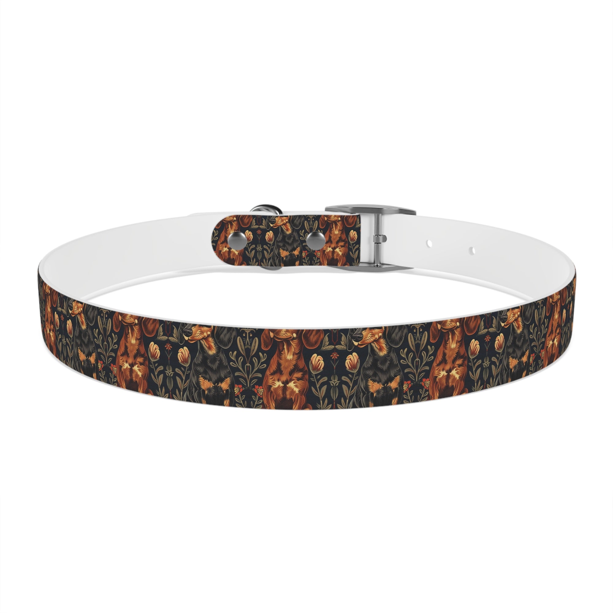 Dapper Dachshund Embroidery Elegance Dog Collar