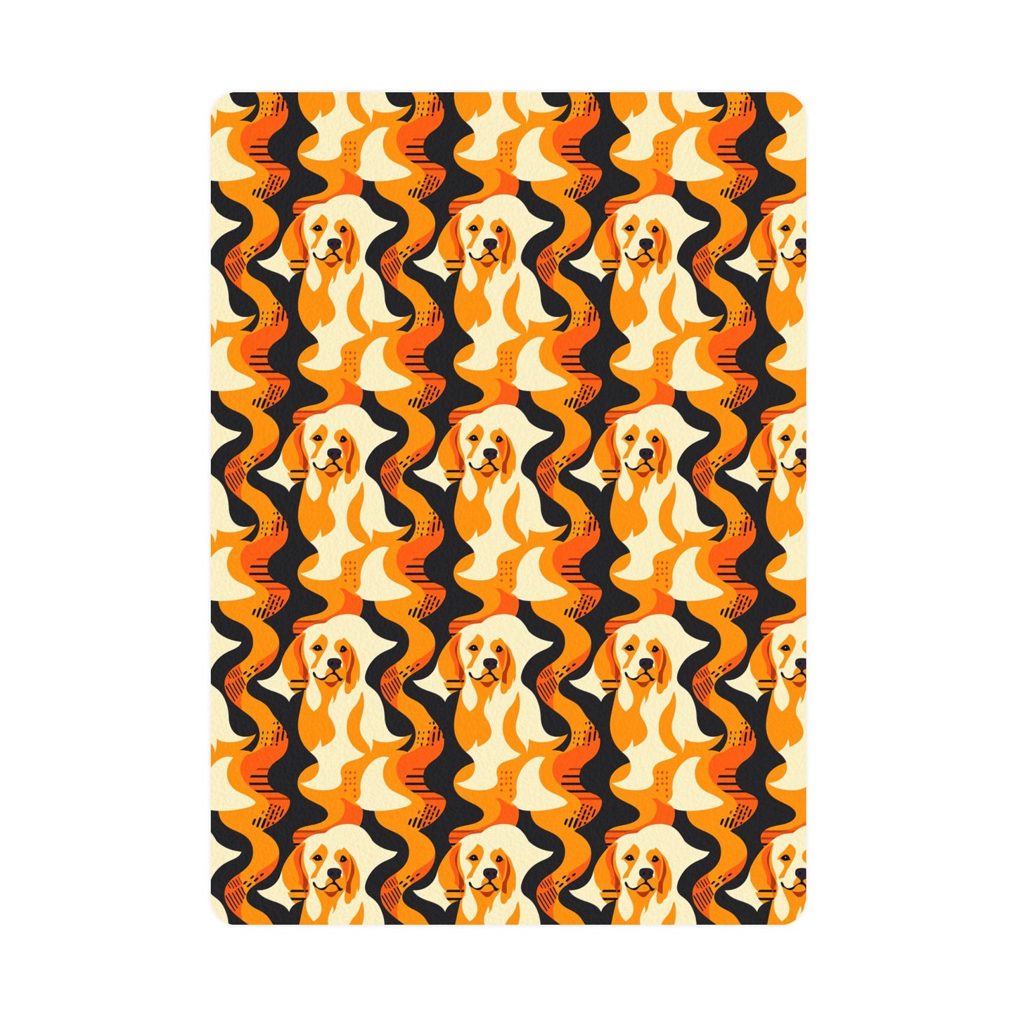 Golden Woof Abstract Glamour Postcards