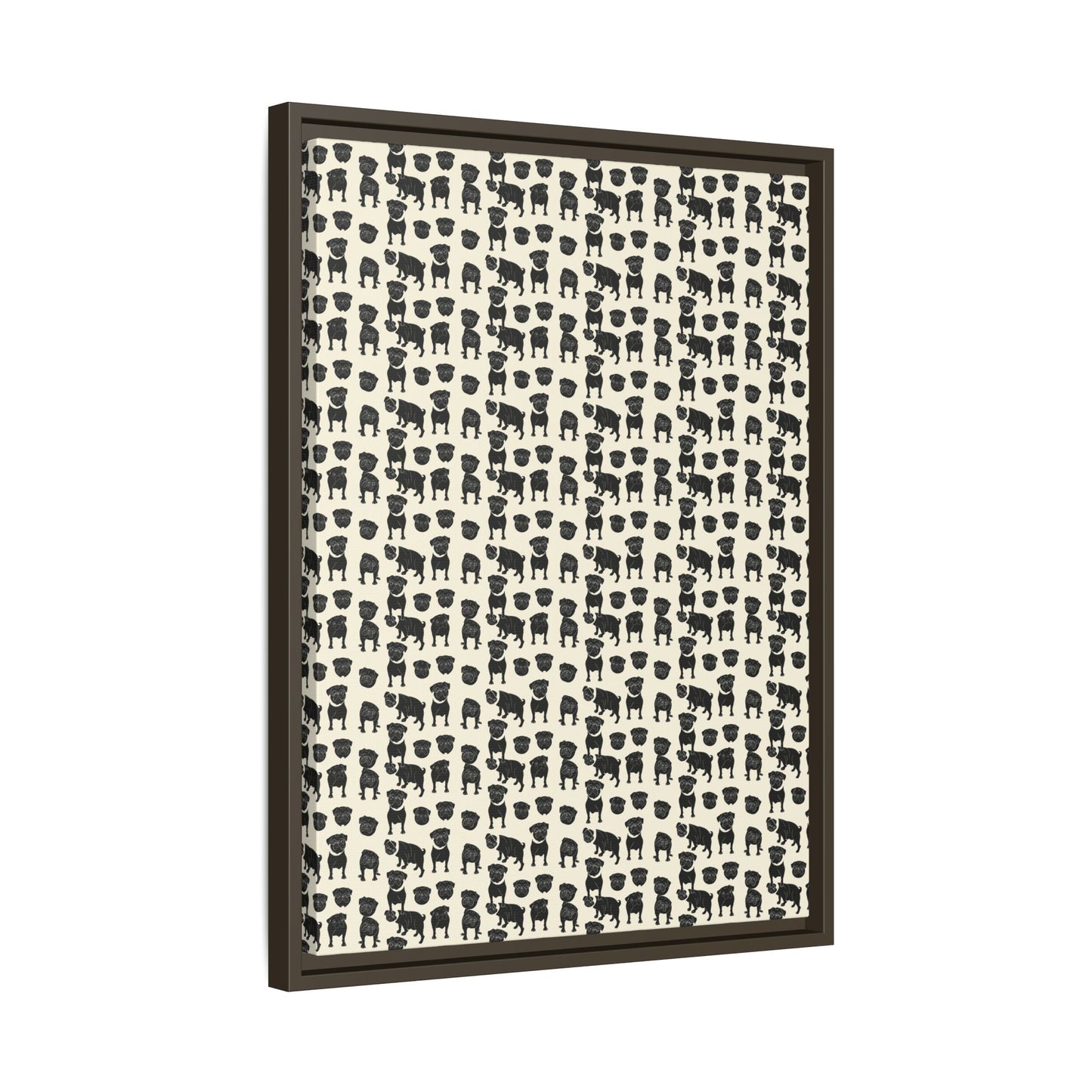 Puggie Pout Perfection Matte Canvas, Framed