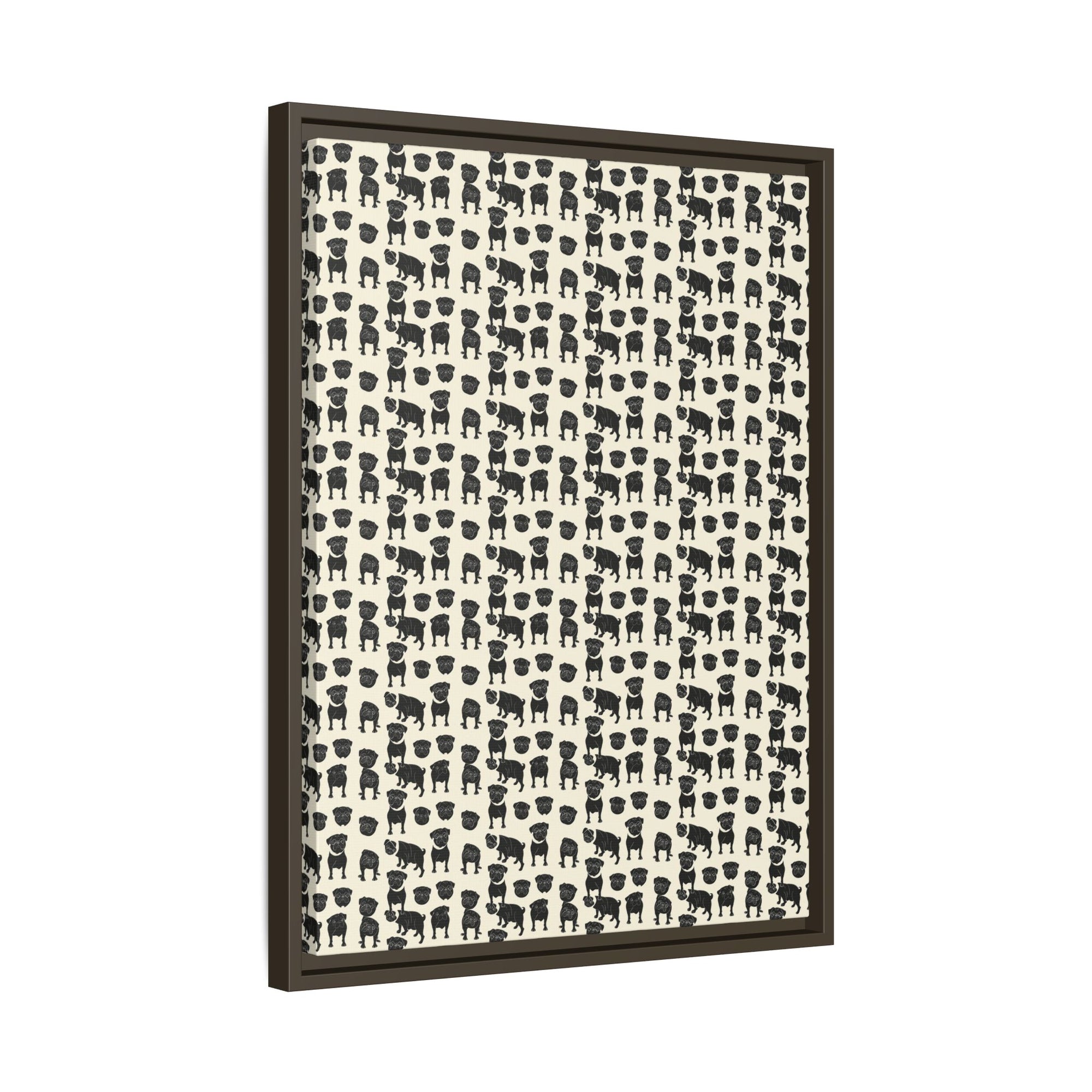 Puggie Pout Perfection Matte Canvas, Framed