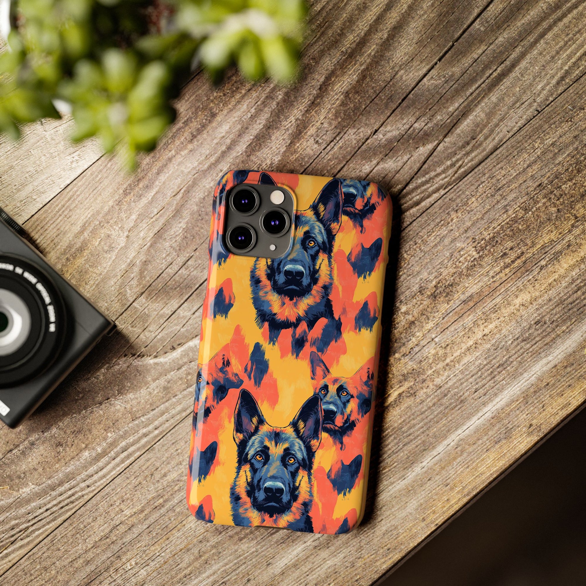 Impressionistic German Shepherds Slim Phone Cases