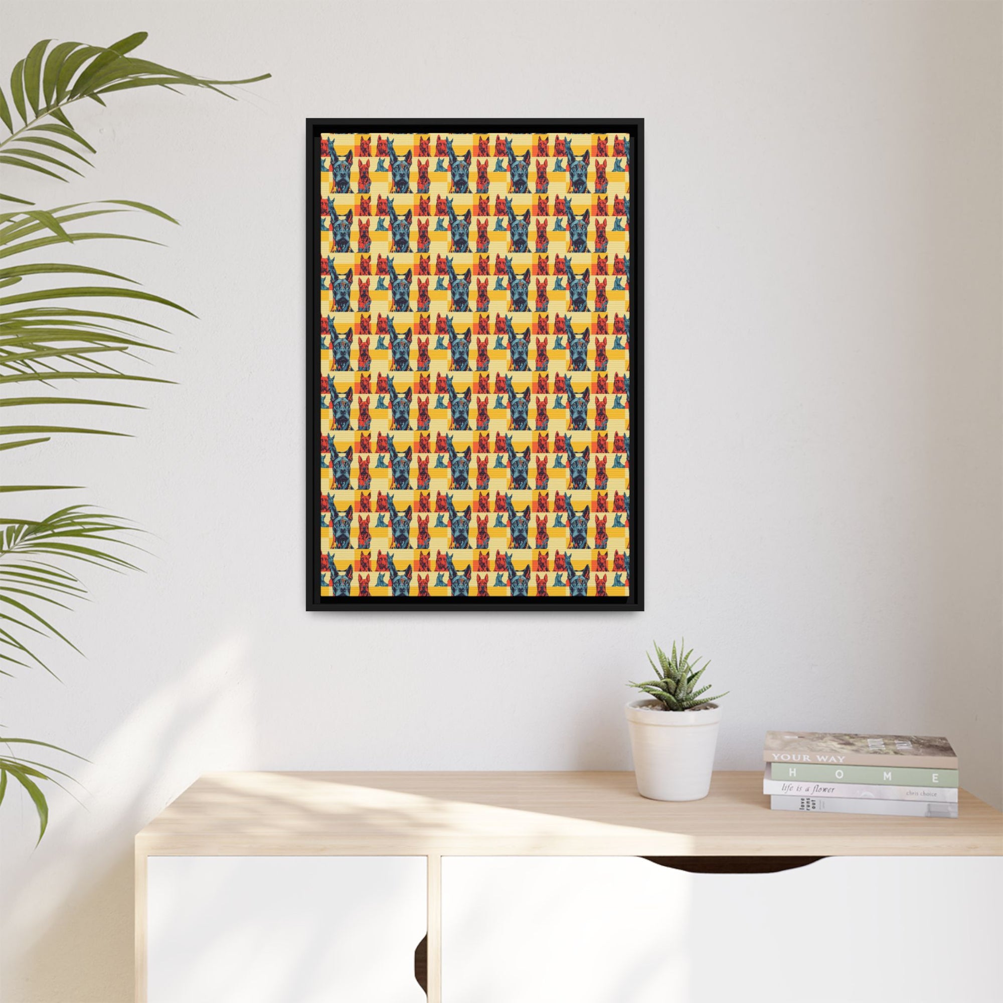 Dane-tastic Marvelous Mutt Mode Matte Canvas, Framed