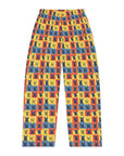 Frenchie Pop Art Pawfection Grid Women's Pajama Pants