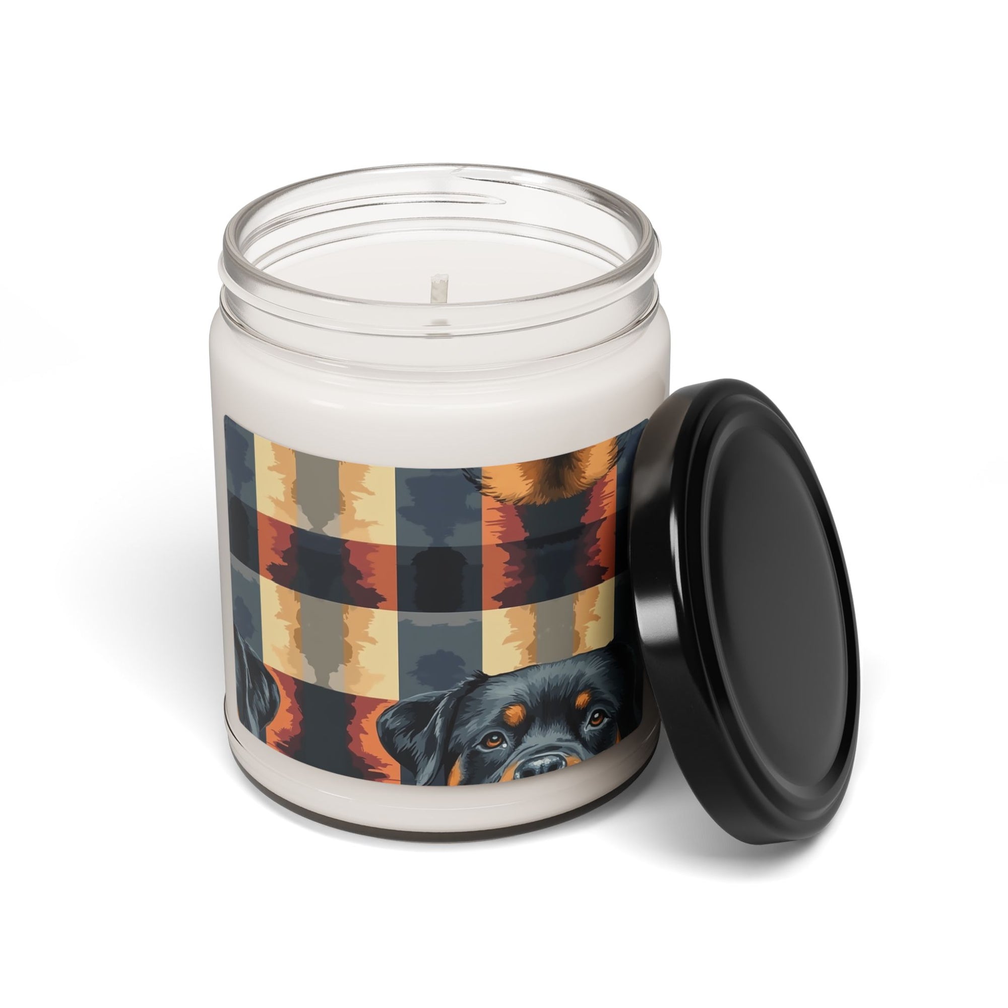 Pawsome Rottweiler Royalty Plaid Scented Soy Candle