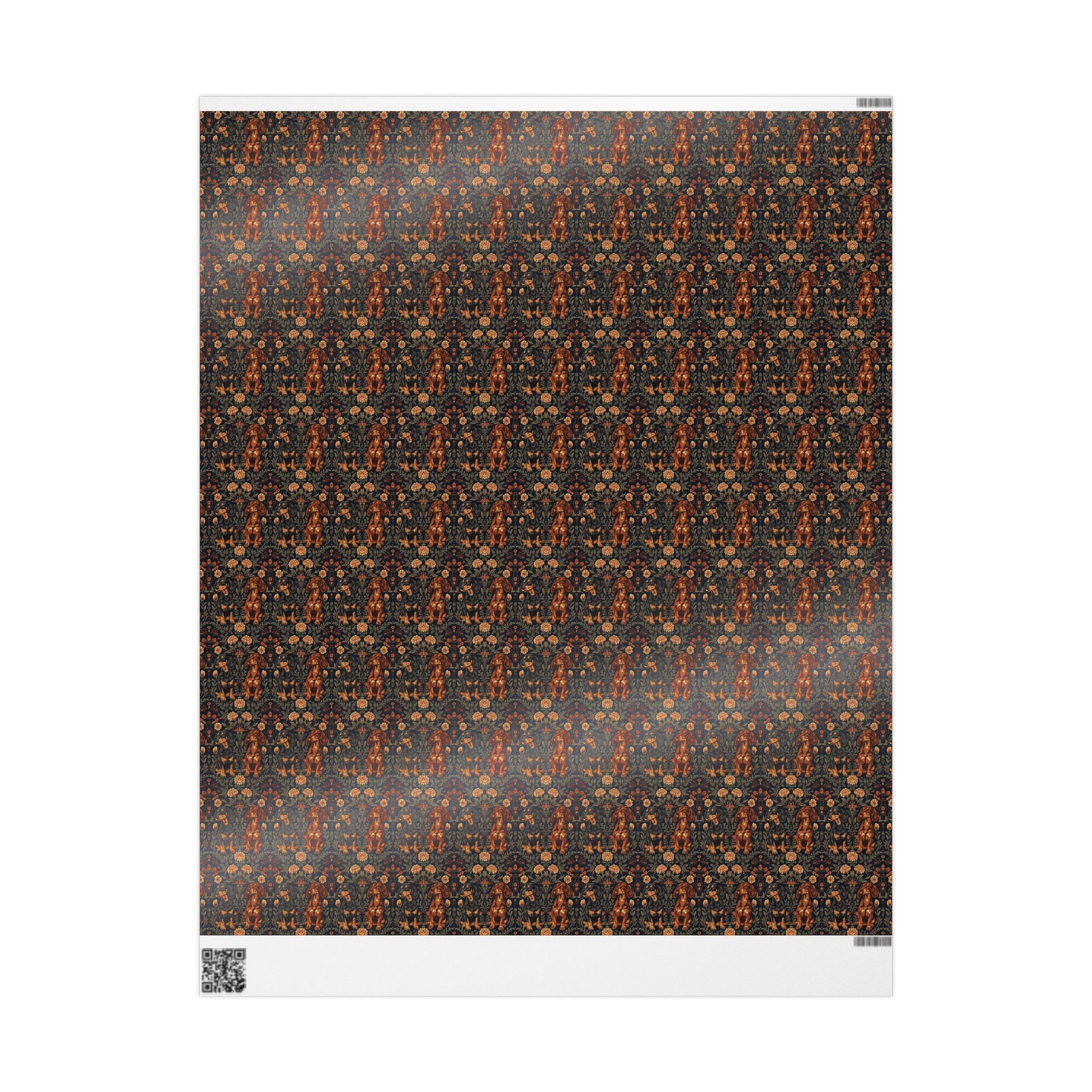 Dapper Dachshund Embroidery Elegance Wrapping Paper