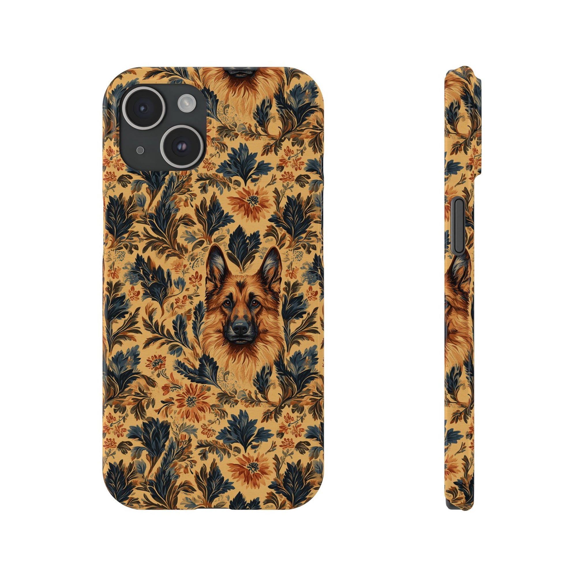 Autumnal German Shepherd Glamour Slim Phone Cases