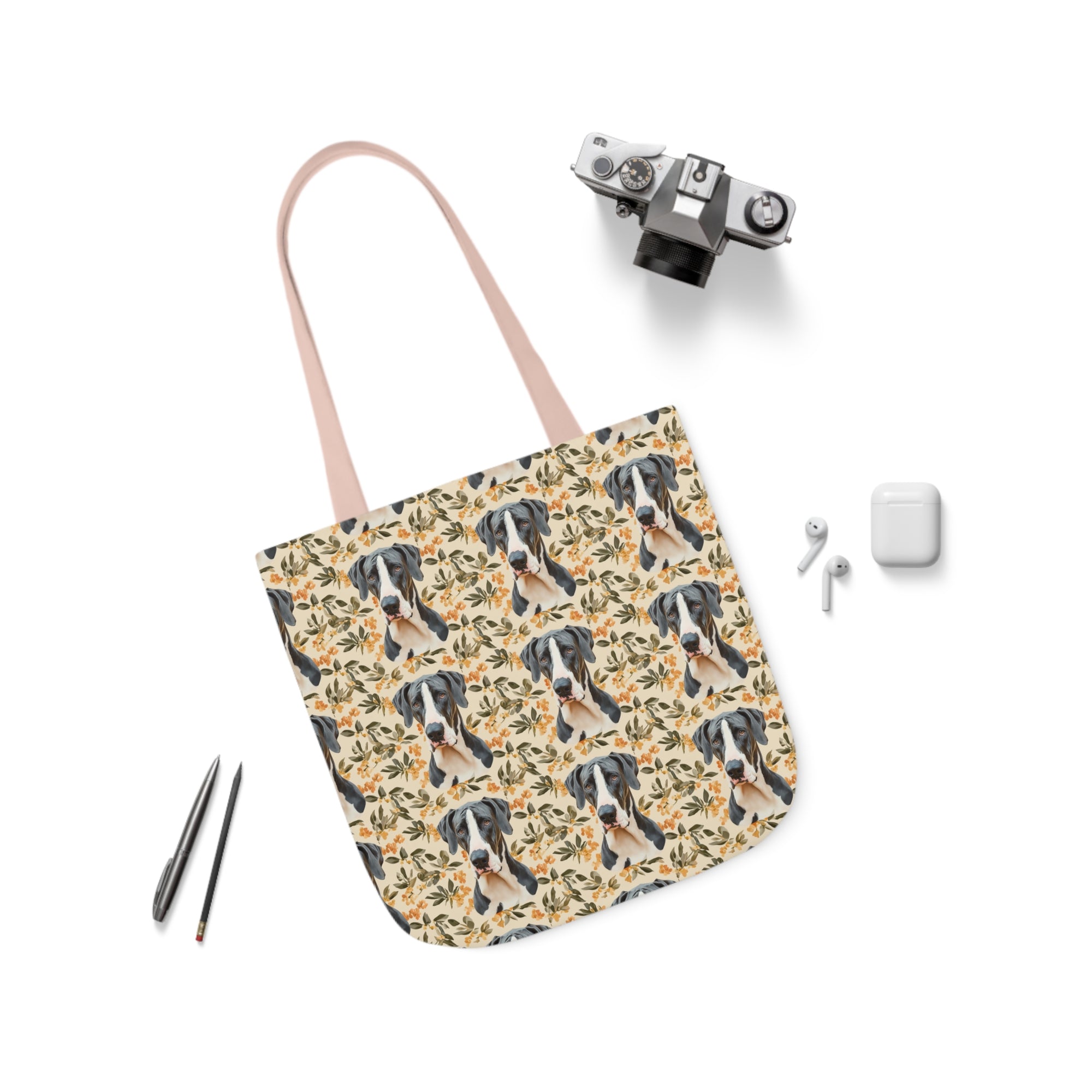 Majestic Great Dane Meadow Canvas Tote Bag