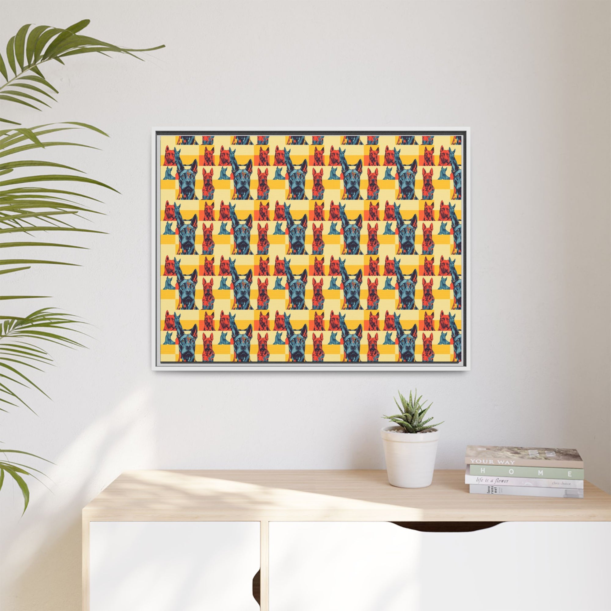 Dane-tastic Marvelous Mutt Mode Matte Canvas, Framed