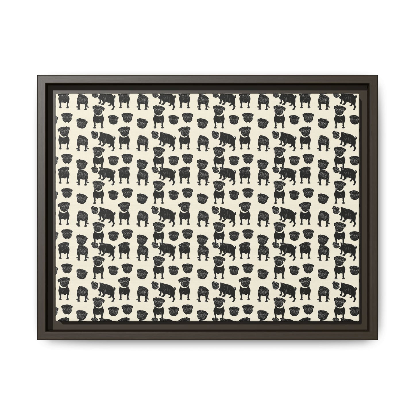 Puggie Pout Perfection Matte Canvas, Framed