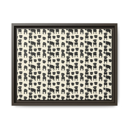 Puggie Pout Perfection Matte Canvas, Framed