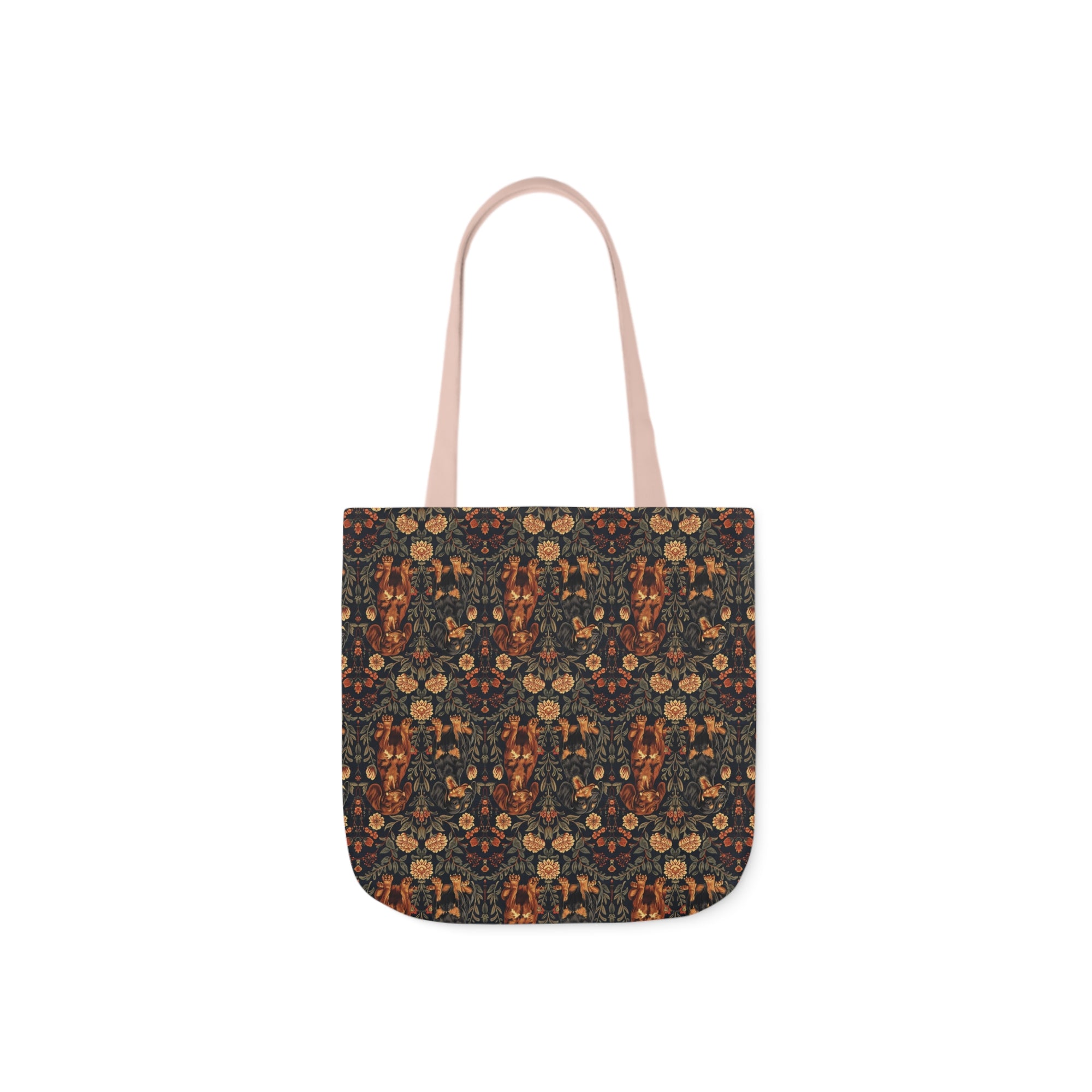 Dapper Dachshund Embroidery Elegance Canvas Tote Bag