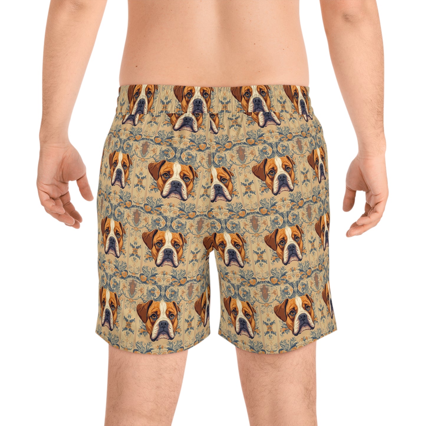 Bowtie Boxer Bliss Men's Mid-Length Swim Shorts