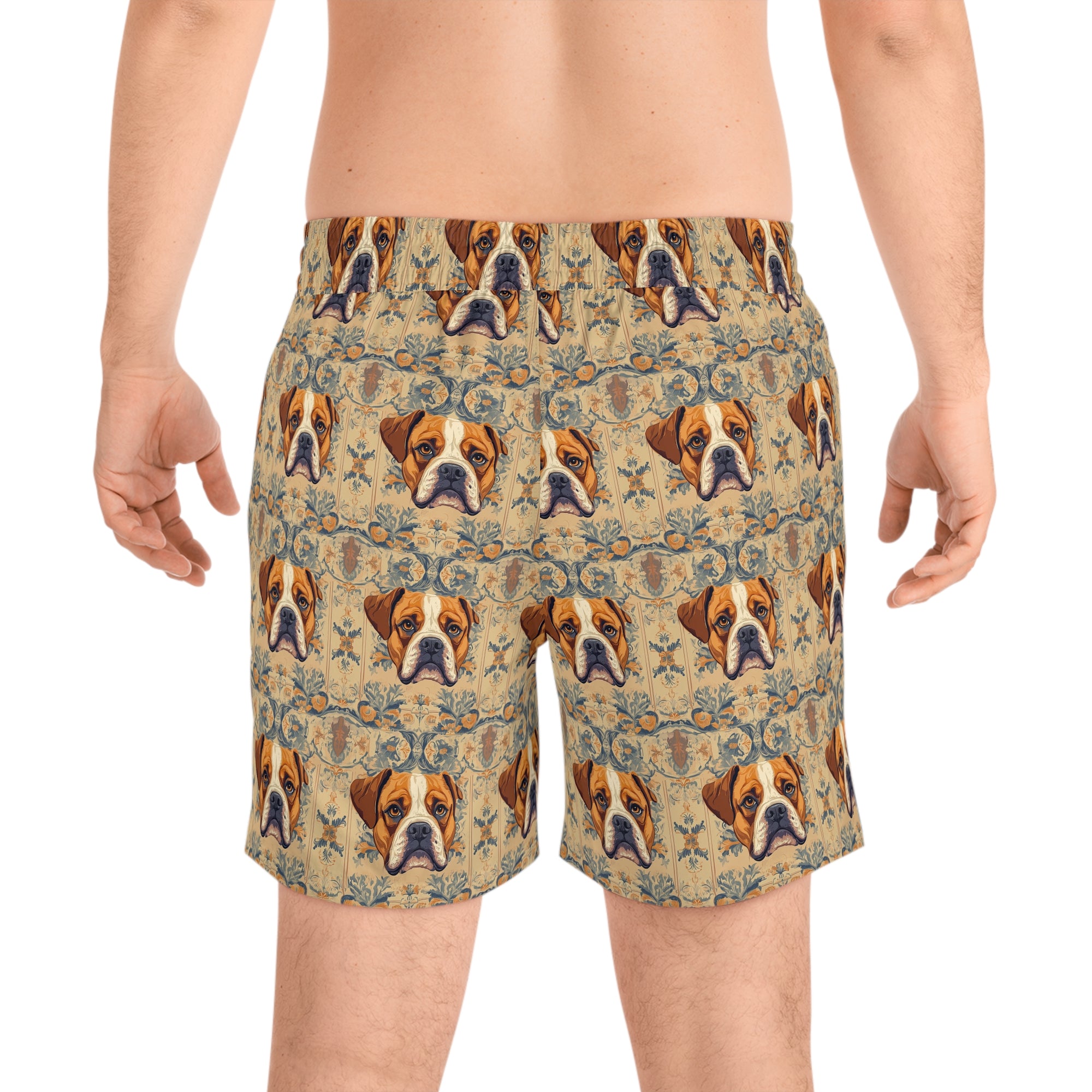 Bowtie Boxer Bliss Men&#39;s Mid-Length Swim Shorts