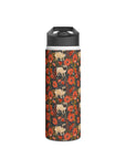 Pug Paradise Playpen Stainless Steel Water Bottle