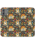 Corgi Rainbow Vine Dream Flip Cases