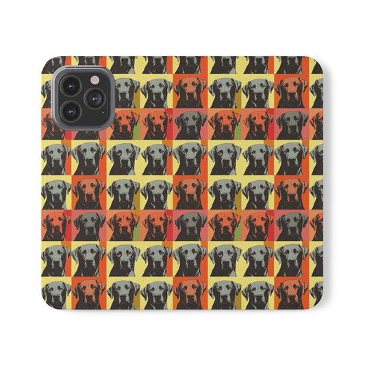 Whimsical Warhol Labrador Flip Cases