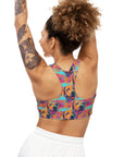 Rustic Charm Labrador Chic Seamless Sports Bra