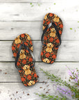 Golden Pawsatronic Tapestry Flip Flops