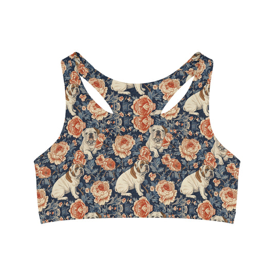 Blooming Bulldog Beauty Seamless Sports Bra