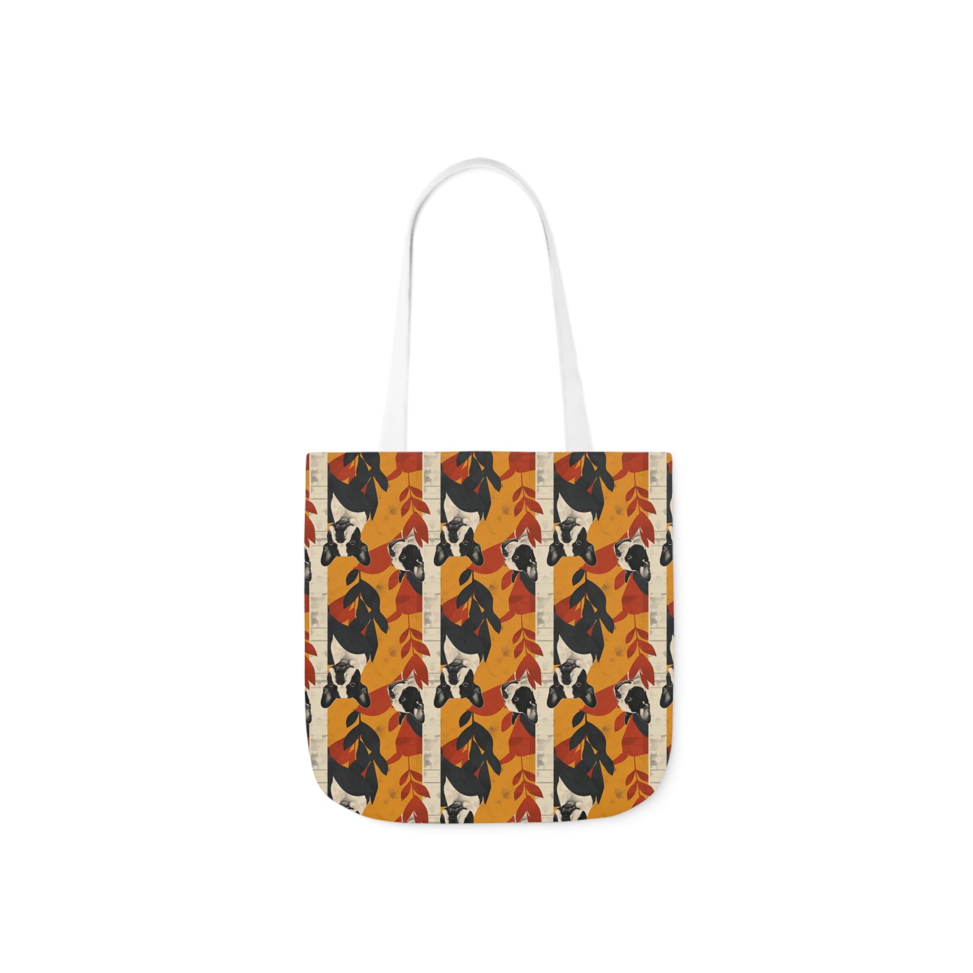 Chic Frenchie Charm Canvas Tote Bag