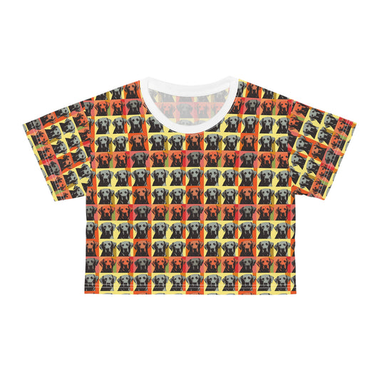 Whimsical Warhol Labrador Crop Tee