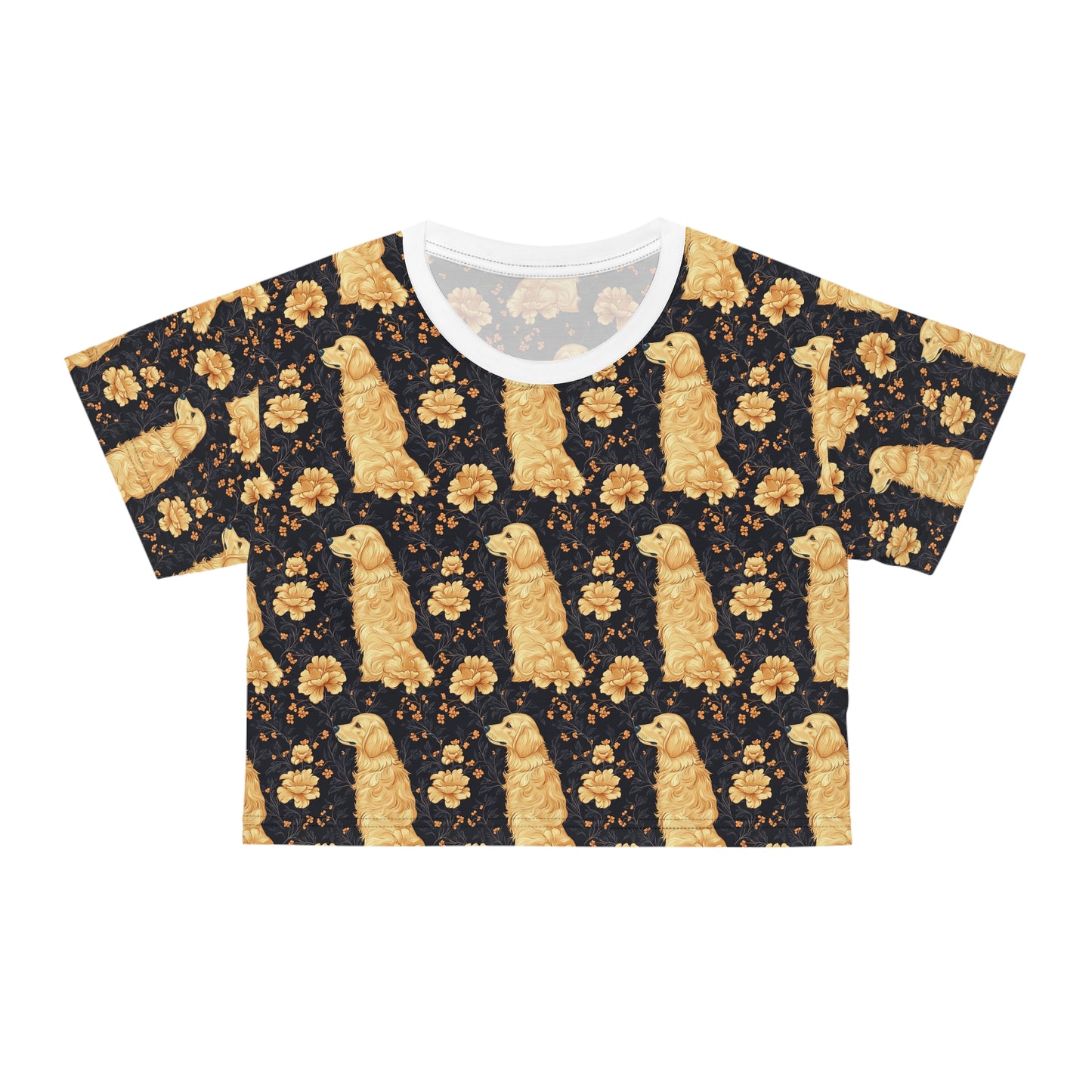 Golden Paws Floral Frenchie Crop Tee