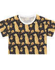 Golden Paws Floral Frenchie Crop Tee