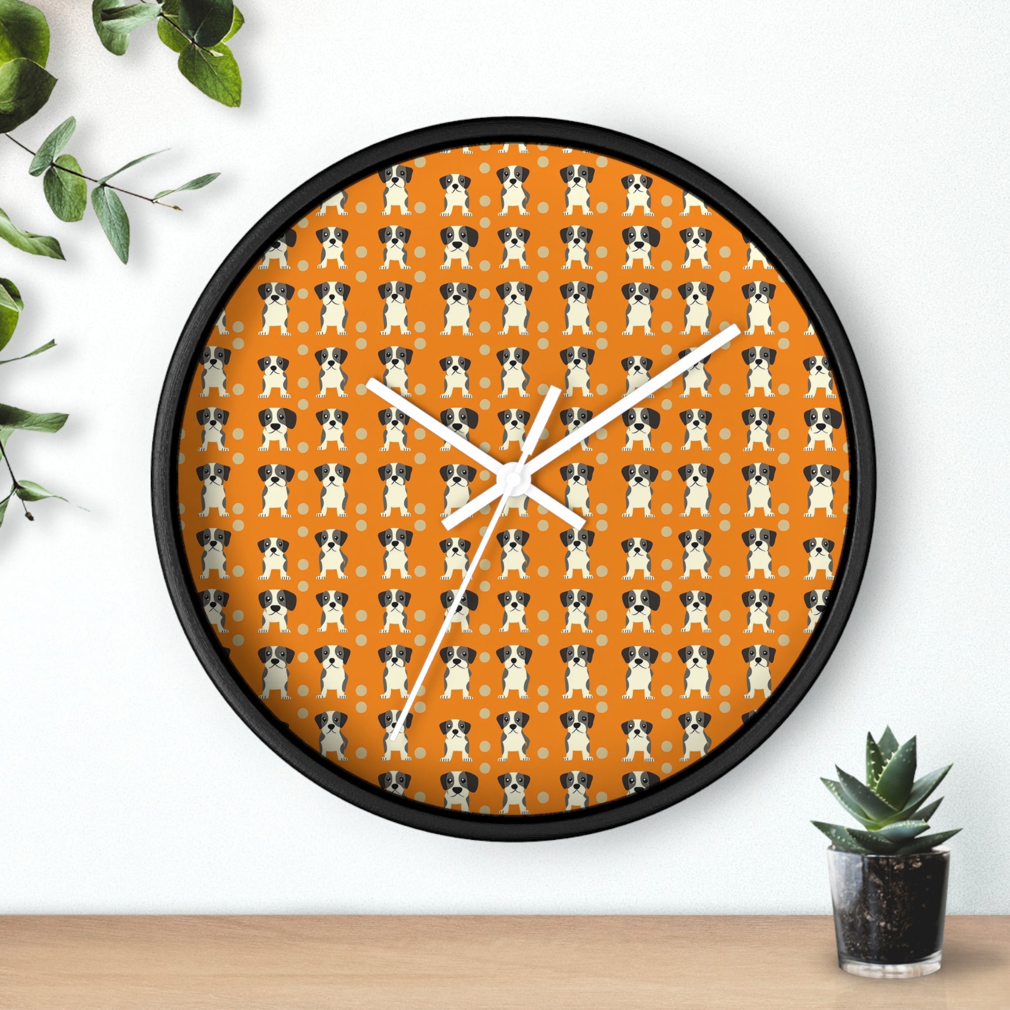 Boxer Blissful Chic Canine Wall Clock