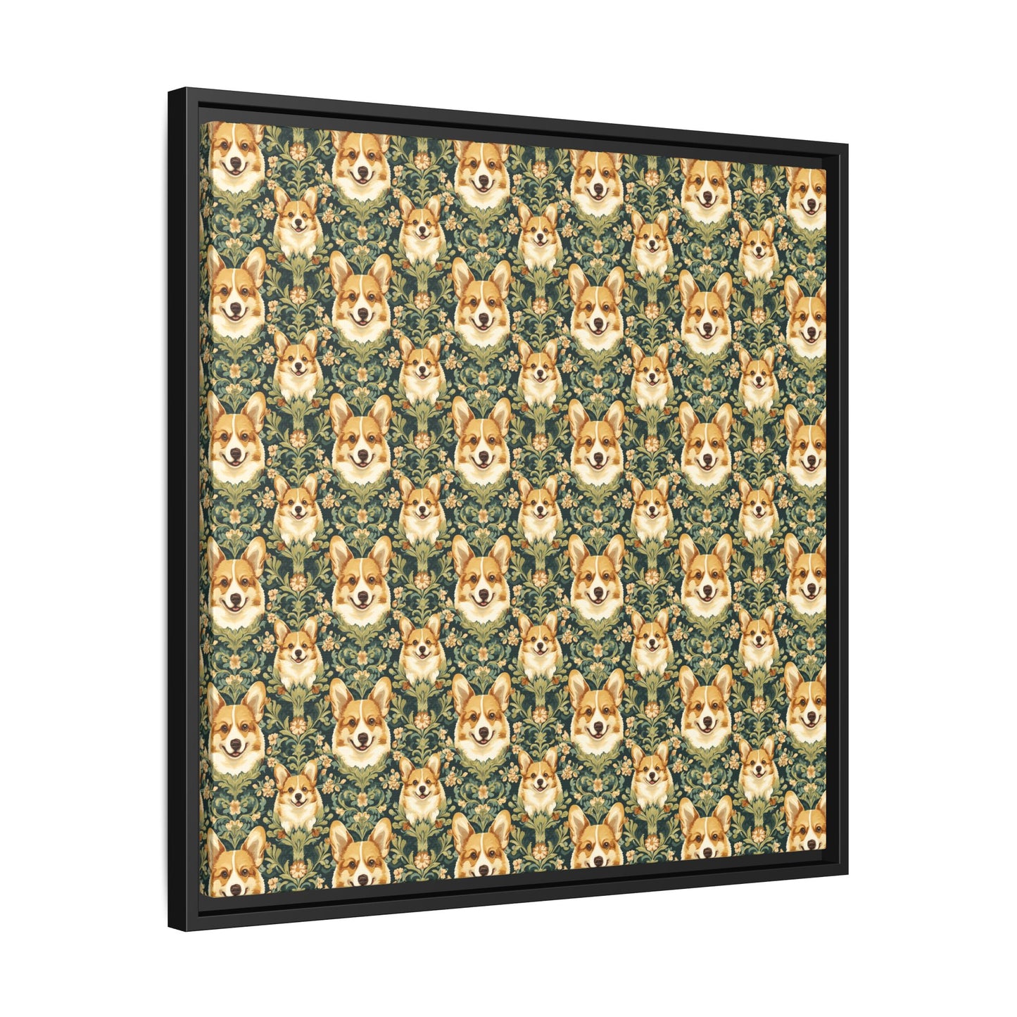 Corgi Charmz Matte Canvas, Framed