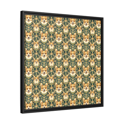 Corgi Charmz Matte Canvas, Framed