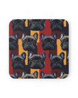 Chic Canine Checkmate - Frenchie Edition Cork Back Coaster