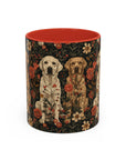 Blossoming Labradors Bouquet Accent Coffee Mug