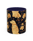 Golden Paws Floral Frenchie Accent Coffee Mug