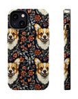 Floofy Corgi Blossom Blast Magnetic Tough Cases