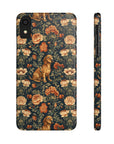 Dazzling Dachsund Blossoms & Foliage Slim Phone Cases