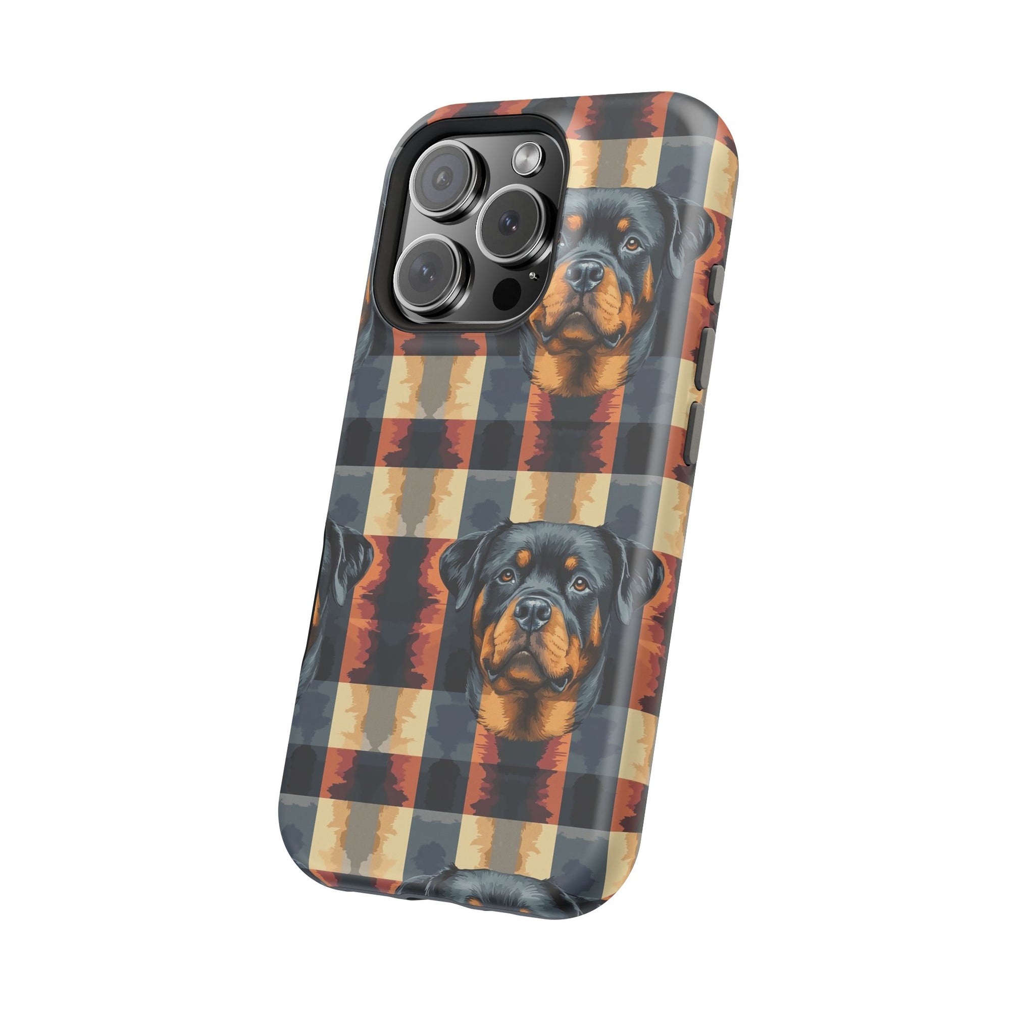 Pawsome Rottweiler Royalty Plaid Magnetic Tough Cases