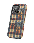 Pawsome Rottweiler Royalty Plaid Magnetic Tough Cases