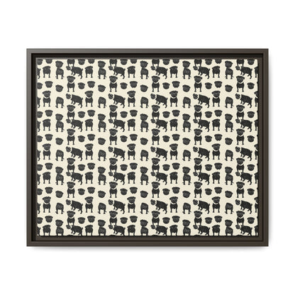 Puggie Pout Perfection Matte Canvas, Framed