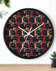 Chic Canine Checkmate - Frenchie Edition Wall Clock